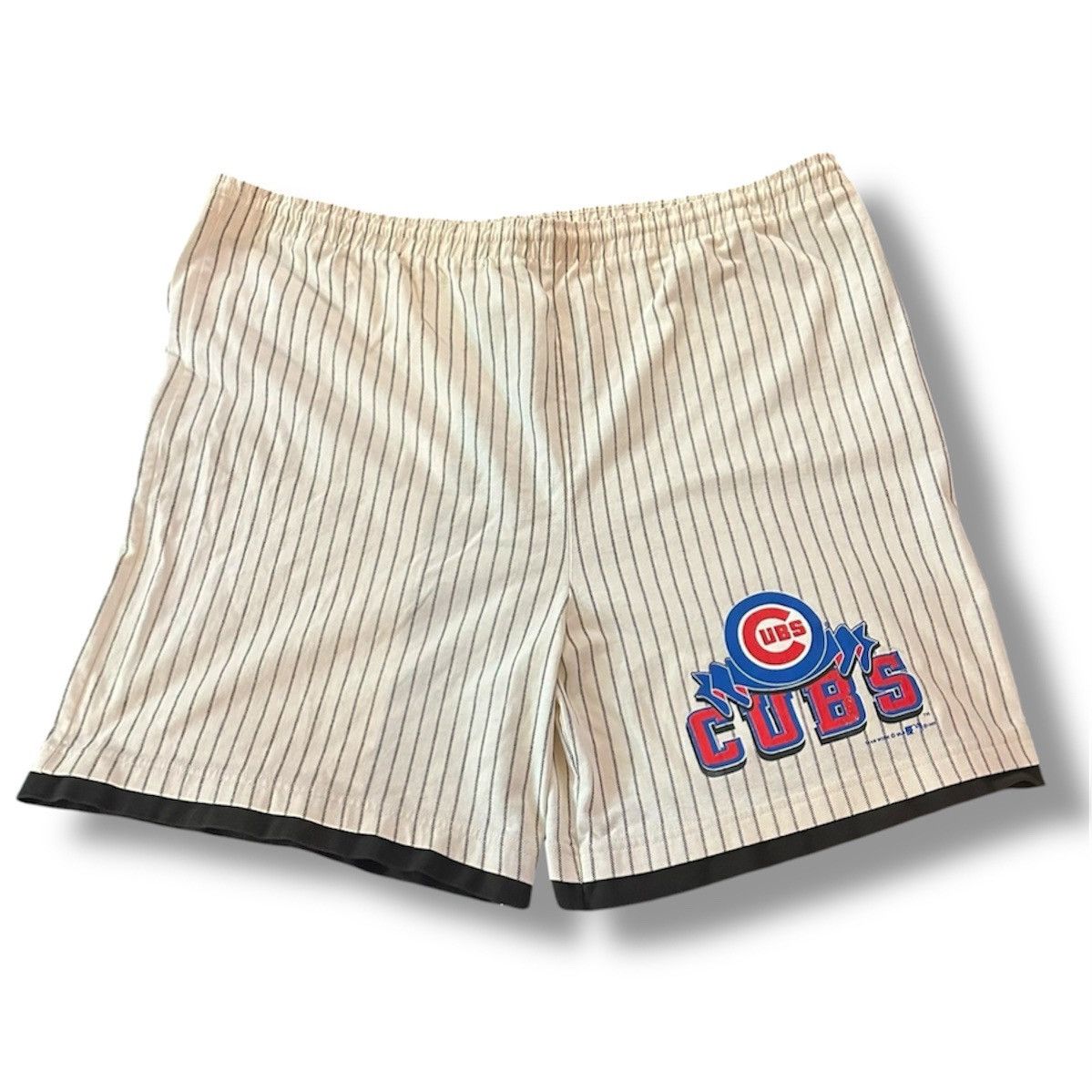 MLB × Vintage Vintage 90s Chicago Cubs Pinstripe Shorts Size US 38 / EU 54 - 1 Thumbnail
