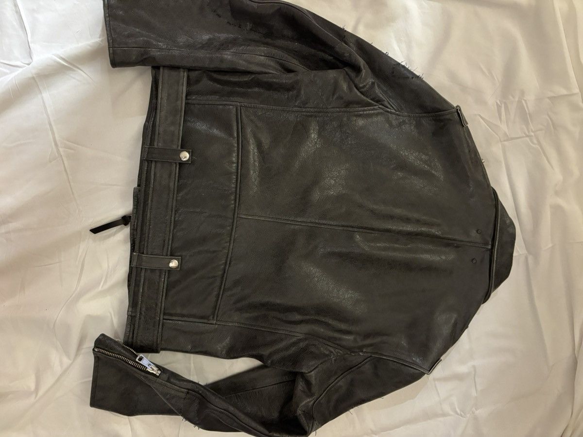 GCDS Golden Goose Distressed Leather Jacket Size US M / EU 48-50 / 2 - 4 Thumbnail