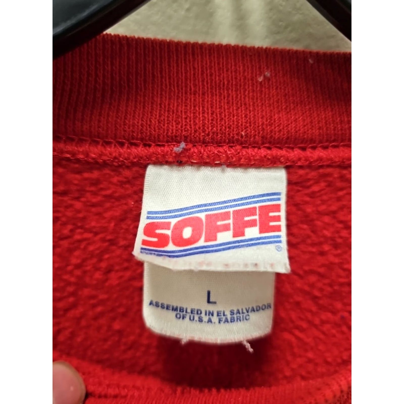 Soffe VINTAGE Rutgers Baseball Mens Large Sweatshirt Scarlet Knights Team 90s Soffe Hoodie Pullover Crew Neck Red Logo Size US L / EU 52-54 / 3 - 3 Thumbnail