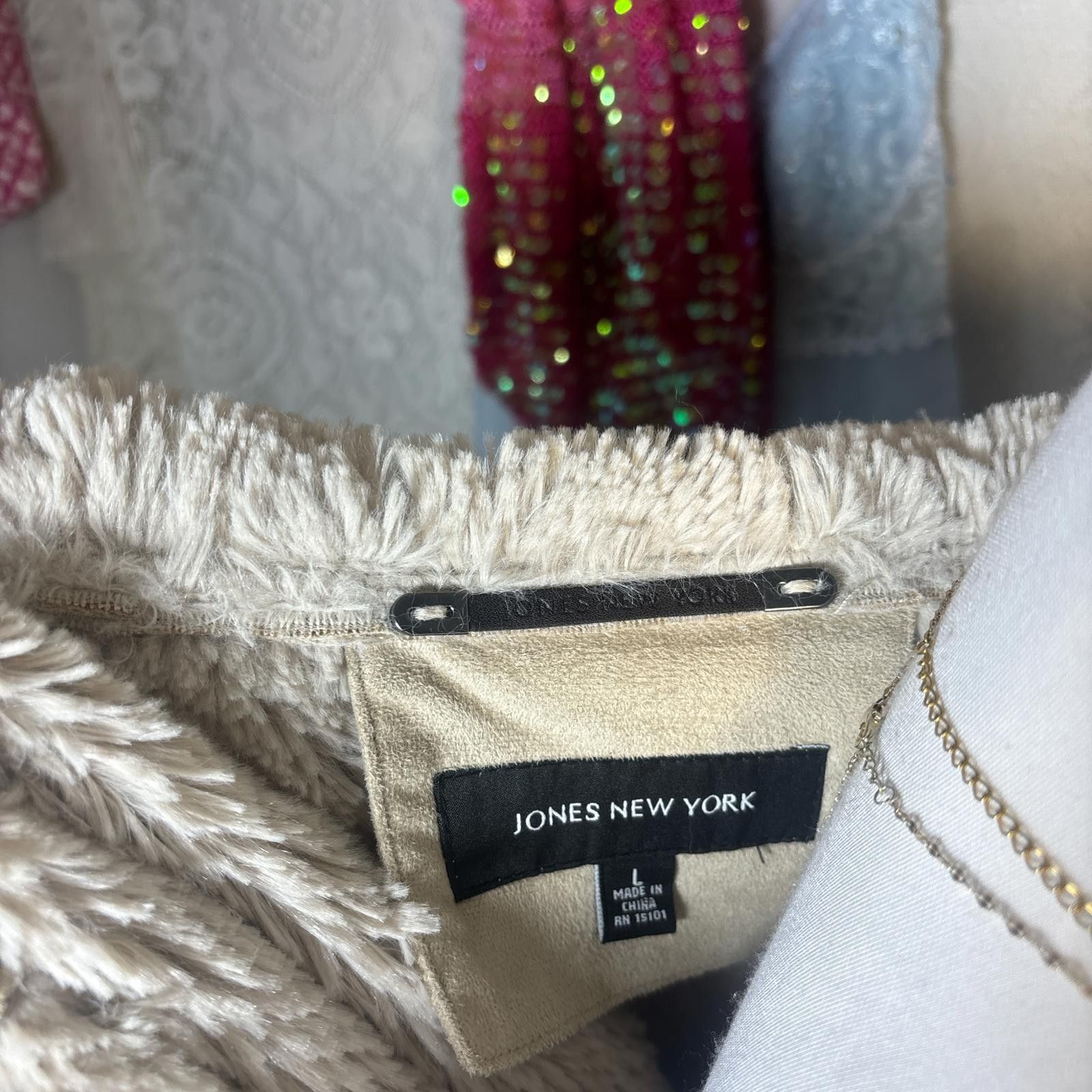 Jones New York vintage fur penny lane soft cozy jacket Size L / US 10 / IT 46 - 7 Thumbnail