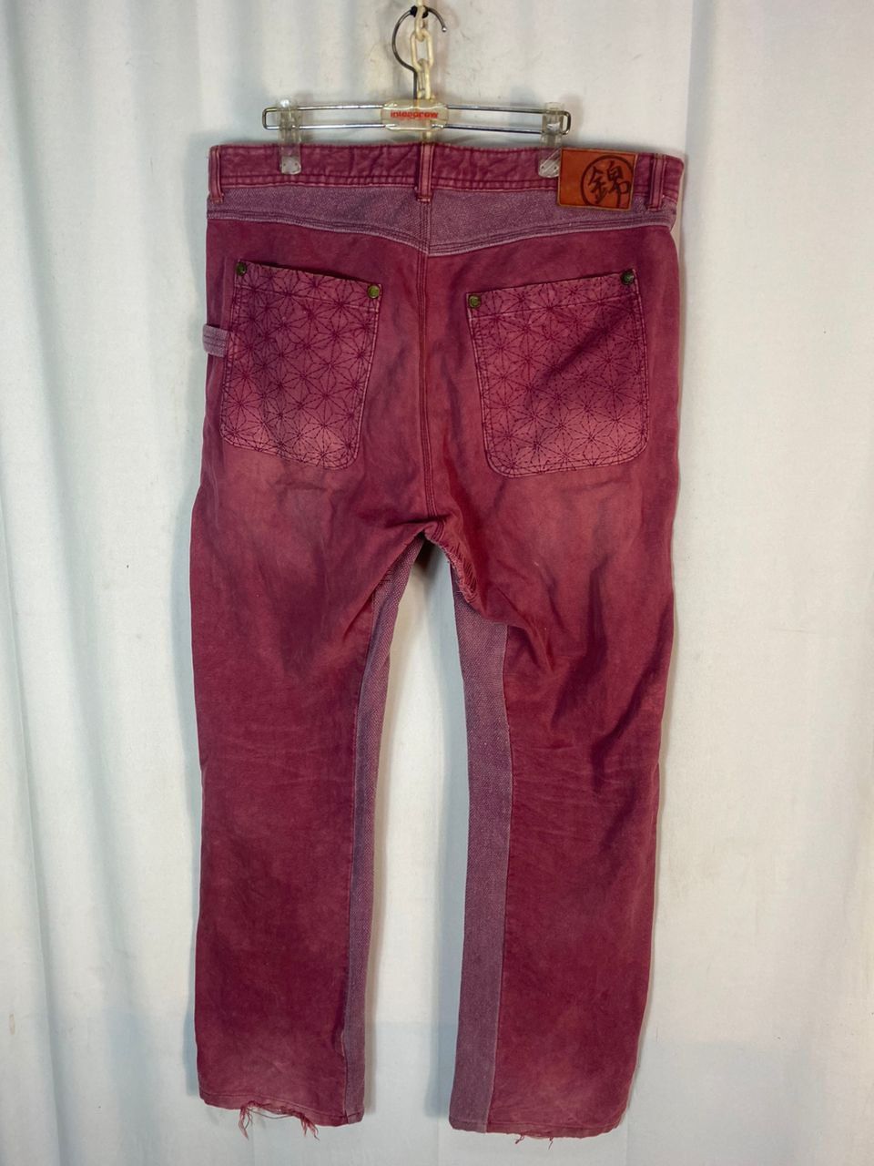 Designer × Japanese Brand Nishiki oriental brand sashiko distressed denim pants Size US 37 - 25 Thumbnail