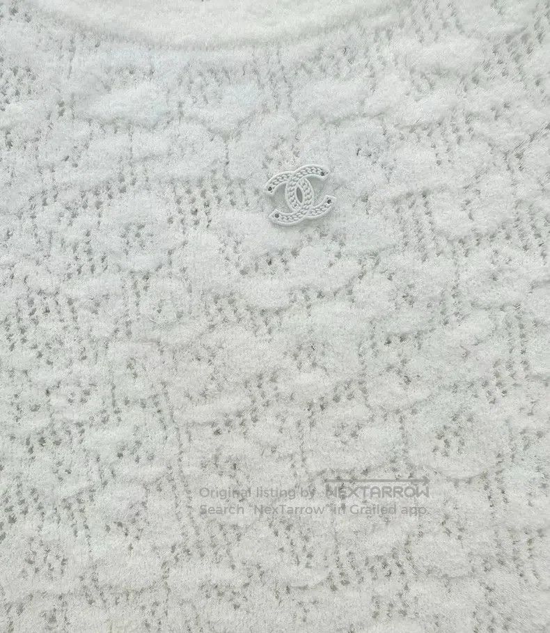 Chanel Chanel 22P white thin embossed transparent knitted short s Size XS / US 0-2 / IT 36-38 - 3 Thumbnail