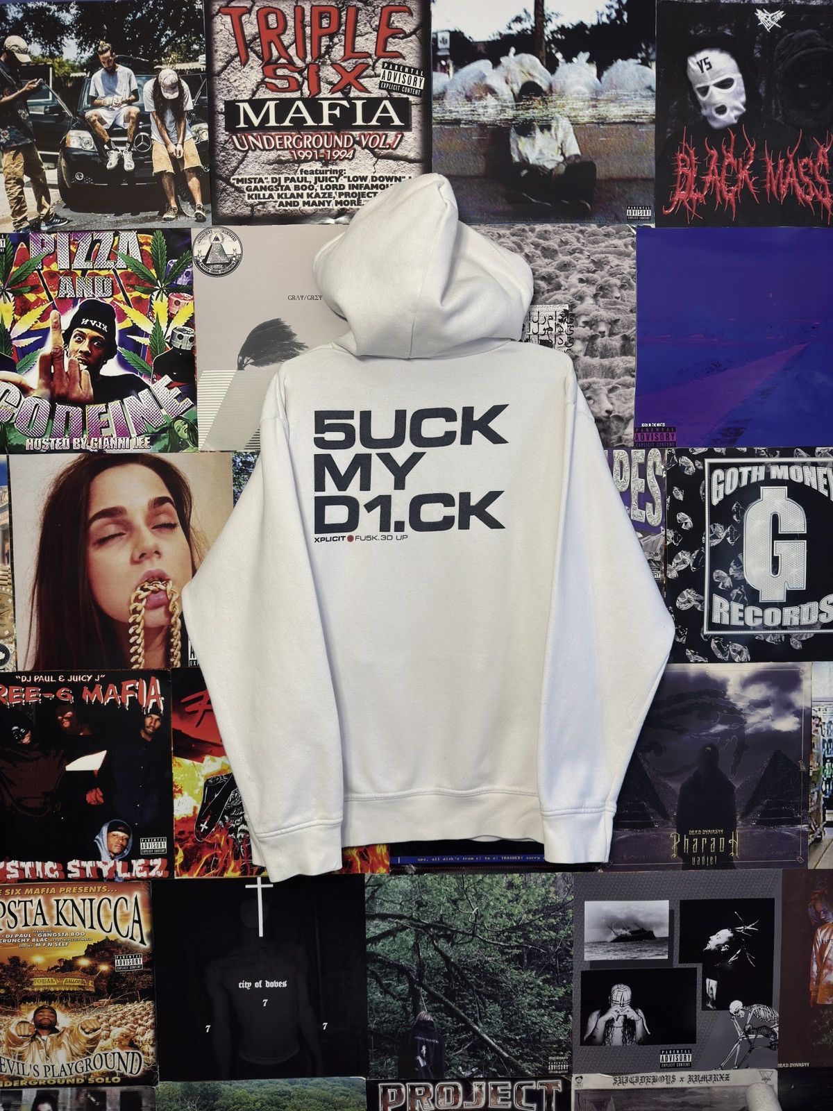 Vintage 5uck My D1ck Hoodie Fishbone Xplict18 Hoodie