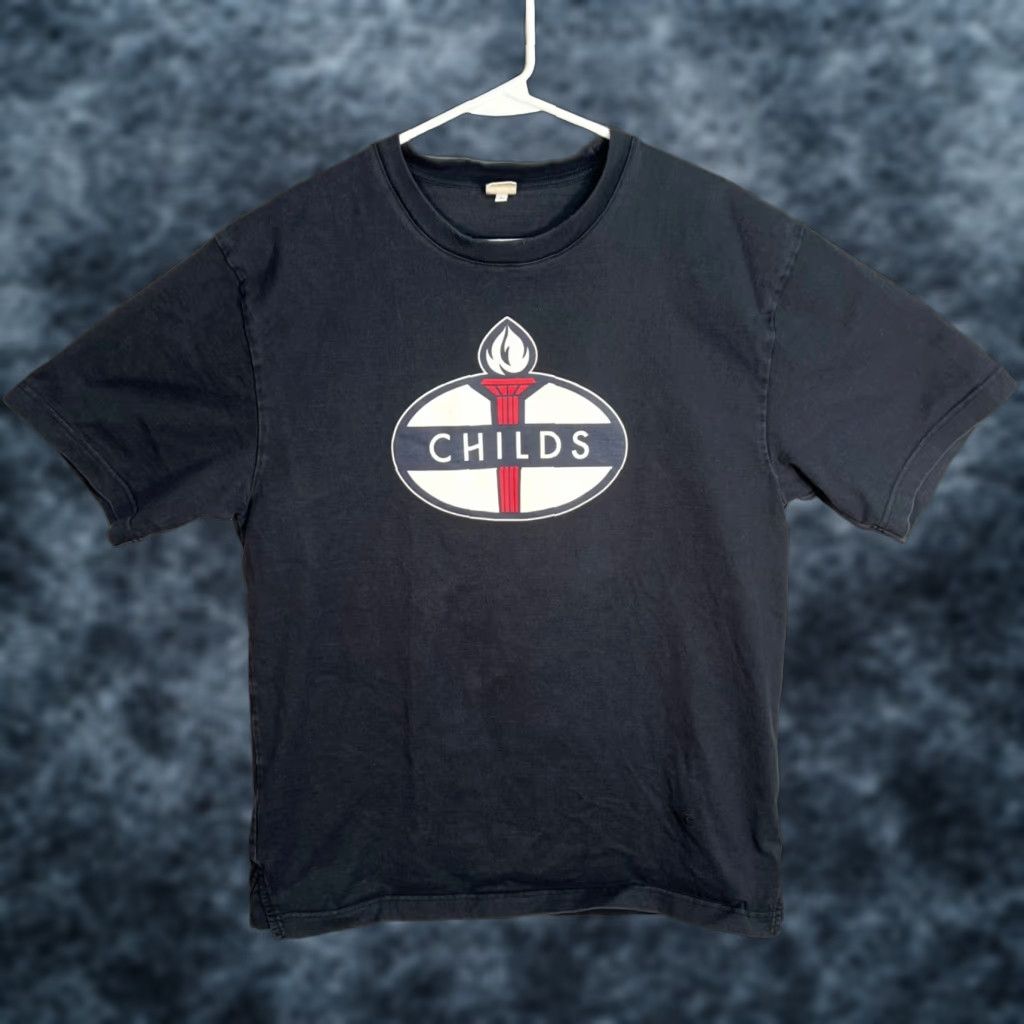 Vintage Childs Mens Large Black Graphic Logo T-Shirt Cotton Size US L / EU 52-54 / 3 - 1 Thumbnail