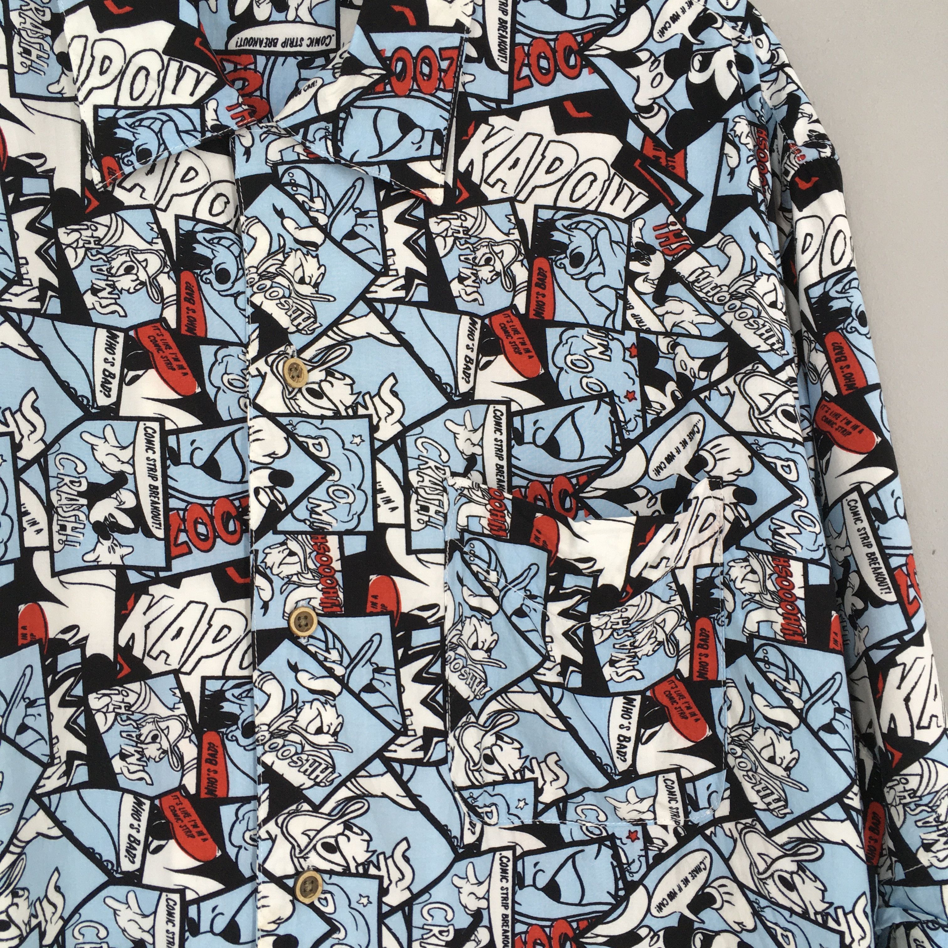 Disney × Mickey Mouse Vintage Mickey Mouse Disney Hawaii Rayon Shirt Men 3Xlarge Size US XXL / EU 58 / 5 - 4 Thumbnail