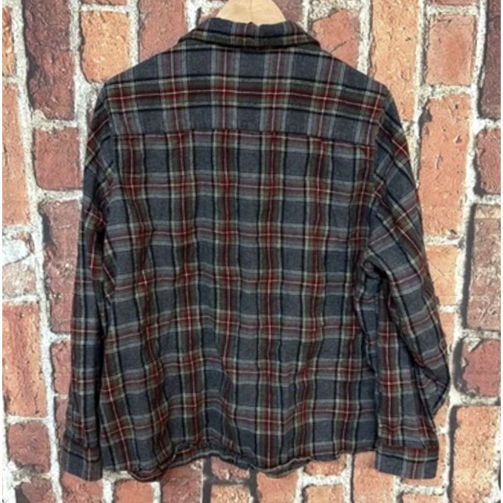 Vintage L.L. Bean Shirt Plaid Flannel Button-Down 1X Relaxed Fit Womens Red 100% Cotton Long Sleeve Button-Up Christmas Holiday Grunge Outdoors Size XL / US 12-14 / IT 48-50 - 3 Thumbnail
