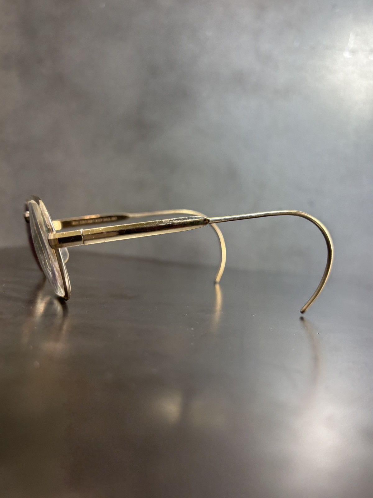 Vintage 1970s Eyeglasses Metal Full Rim 10k GF Hooked Vintage Frames Size ONE SIZE - 16 Thumbnail