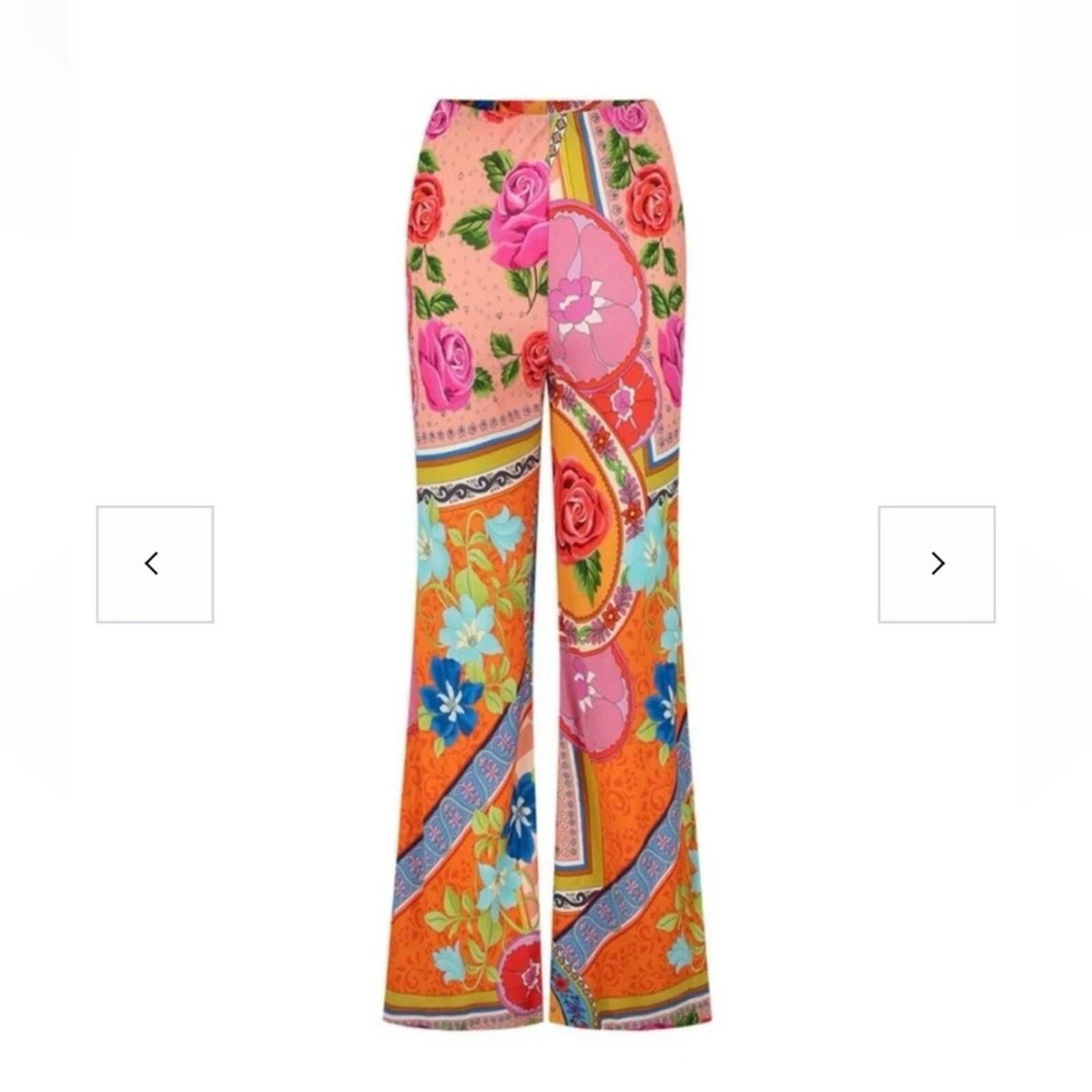 Stella McCartney NWT Spell Aphrodite Bias Pant Floral Boho Straight Leg M Size 32" / US 10 / IT 46 - 8 Thumbnail