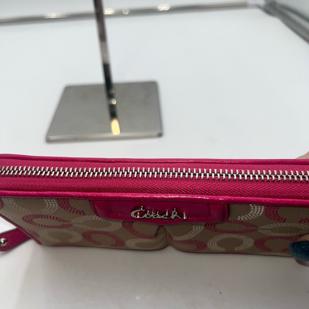 Coach Coach Ashley Dotted Op Art Zip Around Wallet Size ONE SIZE - 9 Thumbnail