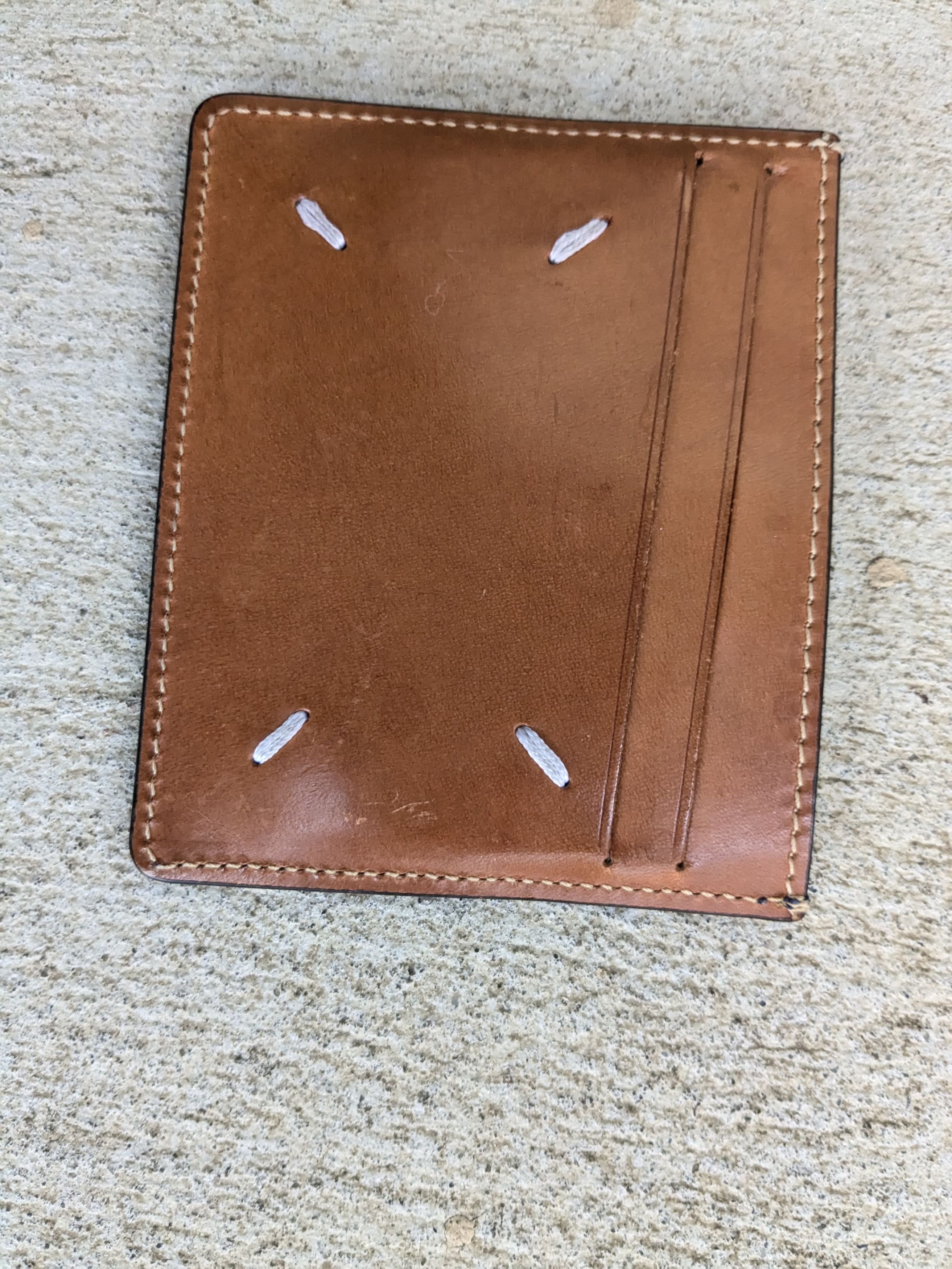 Maison Margiela Maison Margiela Cardholder Wallet Brown Blue Leather Slim Size ONE SIZE - 3 Thumbnail