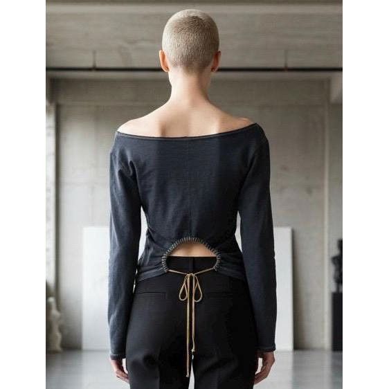Cop Copine The Cop Copine Off Shoulder & Open Back Top Size ONE SIZE - 2 Thumbnail