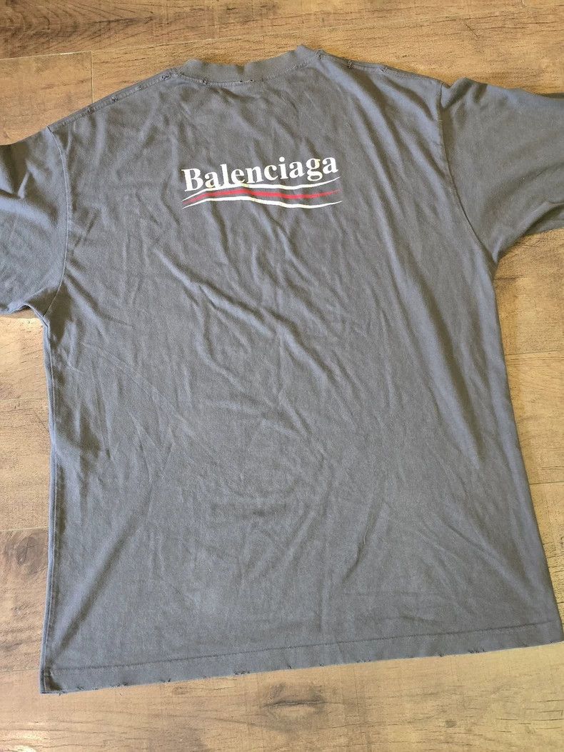Balenciaga Balenciaga Smoky Grey Cola Wave Short Sleeve T-shirt Size US M / EU 48-50 / 2 - 6 Thumbnail