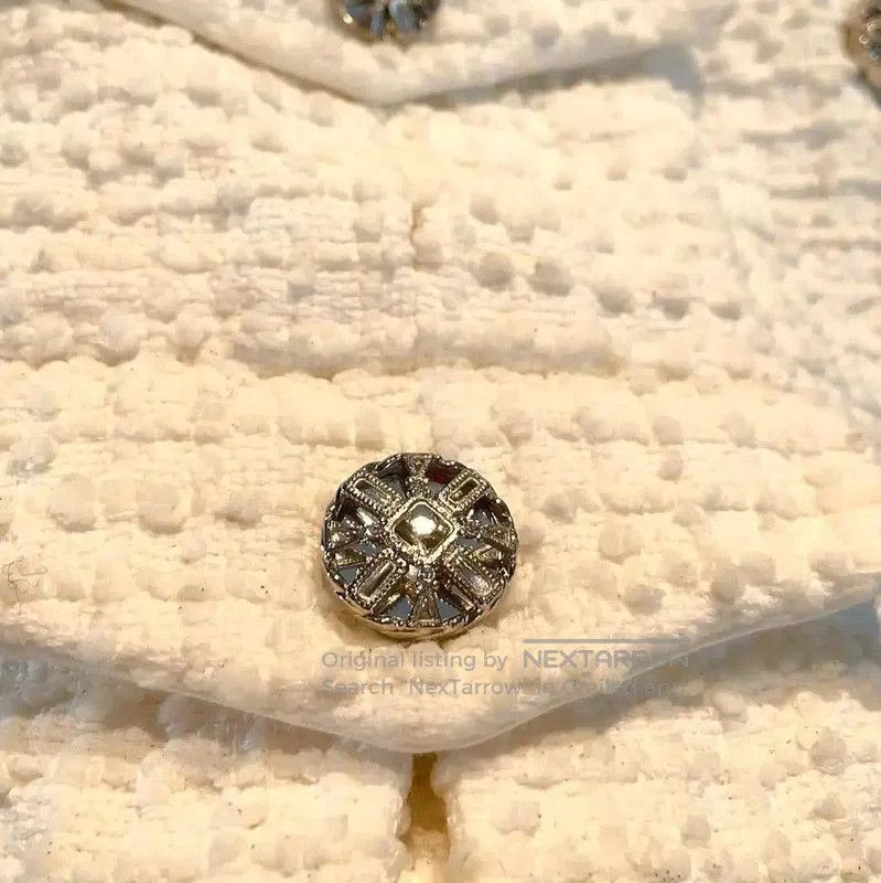 Chanel Chanel White Cotton Blend Women's Jacket . Size S / US 4 / IT 40 - 7 Thumbnail
