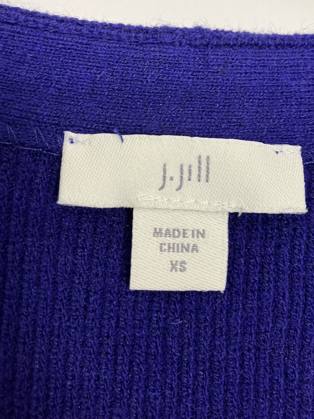 J. Jill J. Jill Cardigan Sweater Purple Button Front Size XS / US 0-2 / IT 36-38 - 2 Thumbnail