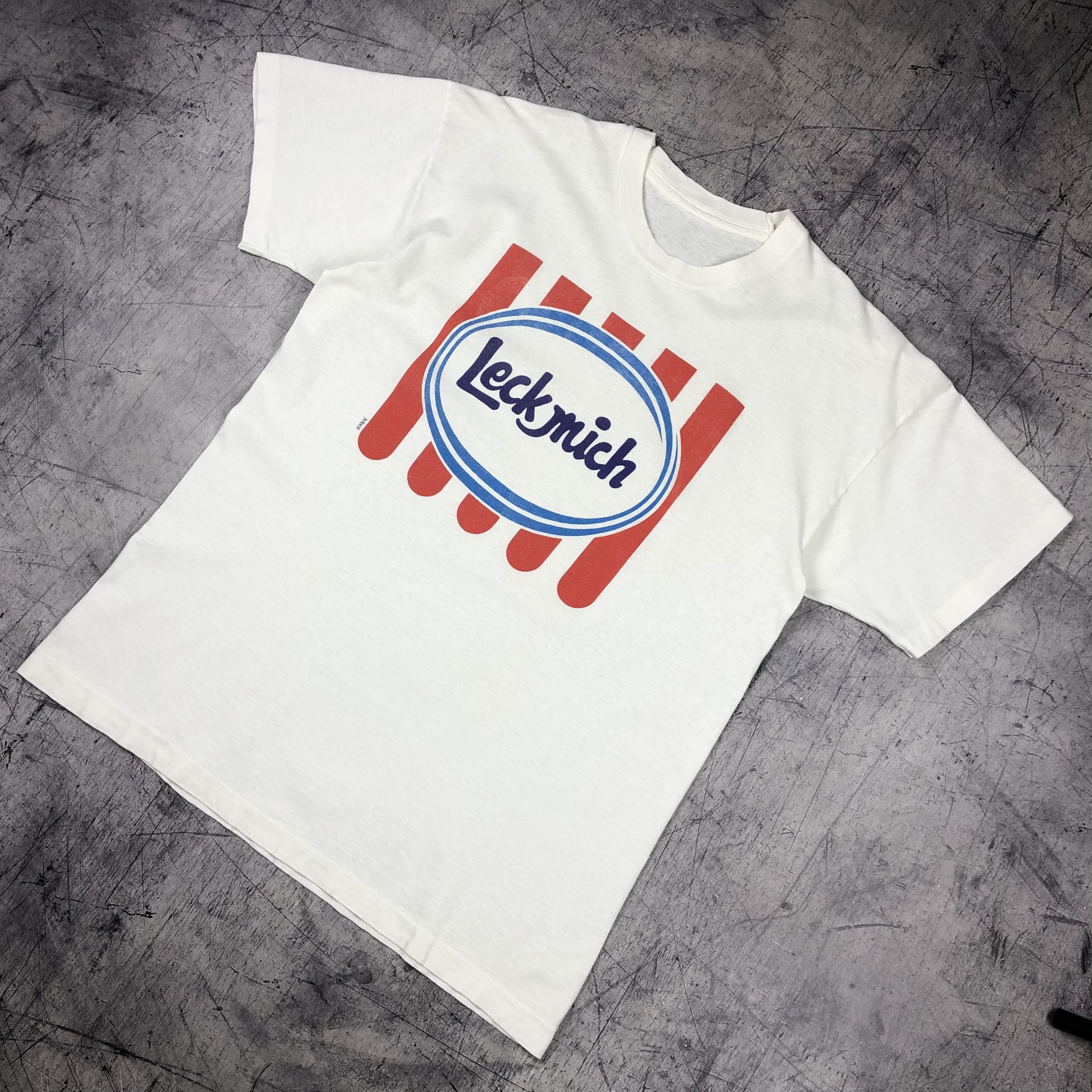 Vintage 90s Ad Lick Me Single Stitch Ice Cream Tee Size US L / EU 52-54 / 3 - 5 Thumbnail