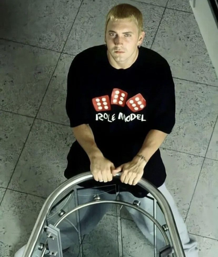 Vintage Rare🔥Original Vintage 90s Eminem "Role Model” Rap Tees Size US XXL / EU 58 / 5 - 25 Thumbnail