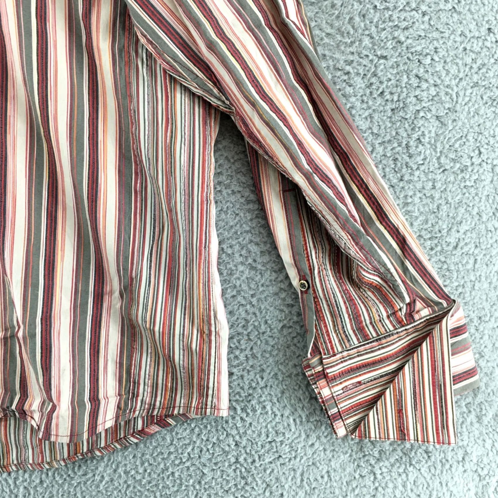 Kenneth Cole Kenneth Cole Striped Long Sleeve Shirt Mens L Pink Cotton Blend Button Up Casual Size US L / EU 52-54 / 3 - 3 Thumbnail