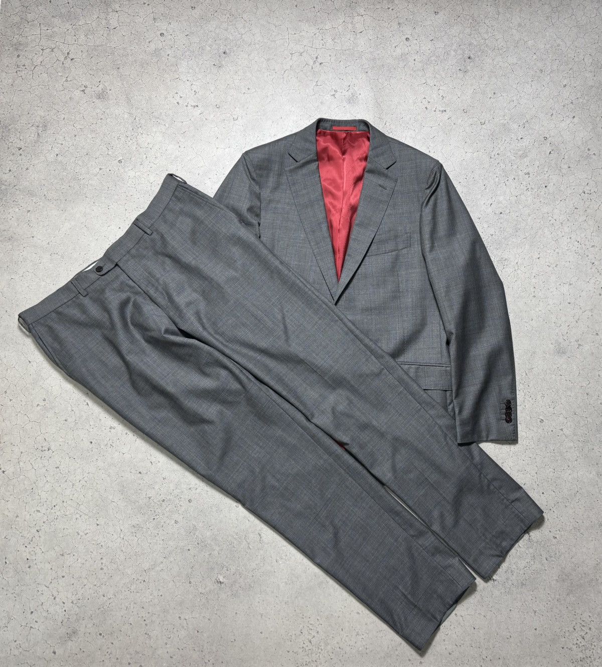 Suitsupply Suitsupply Suit Grey Wool Blazer & Pants Size 54 Size 54R - 2 Thumbnail