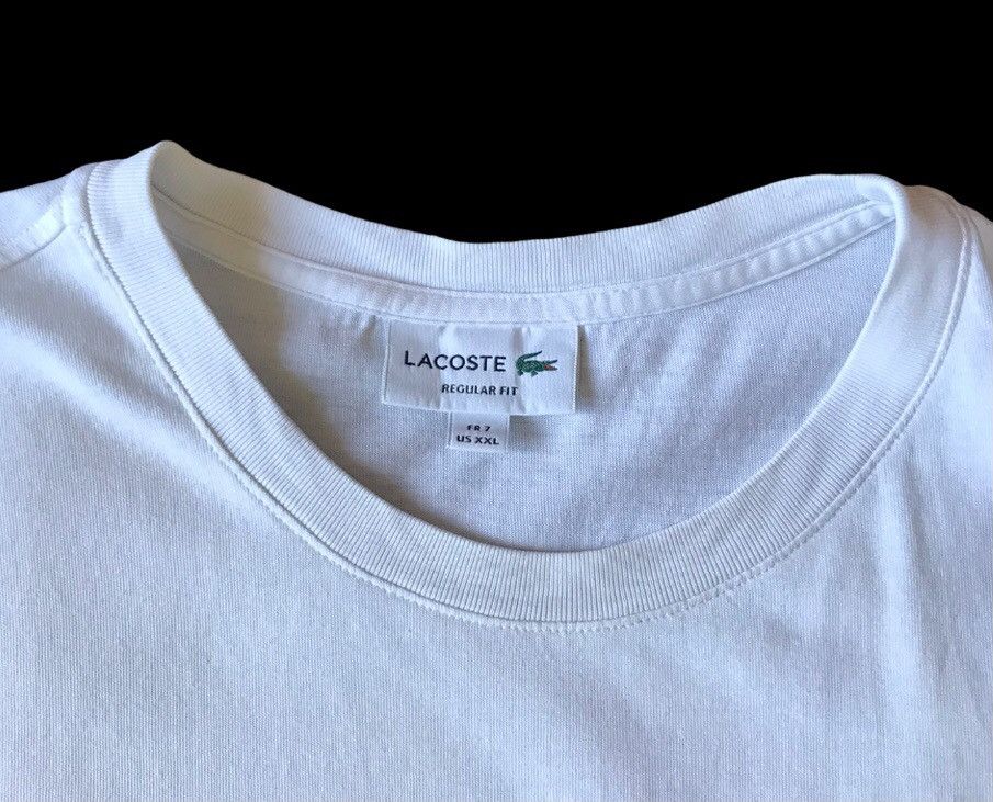 Lacoste Lacoste Mens T-Shirt Size XXL White Size US XXL / EU 58 / 5 - 3 Thumbnail