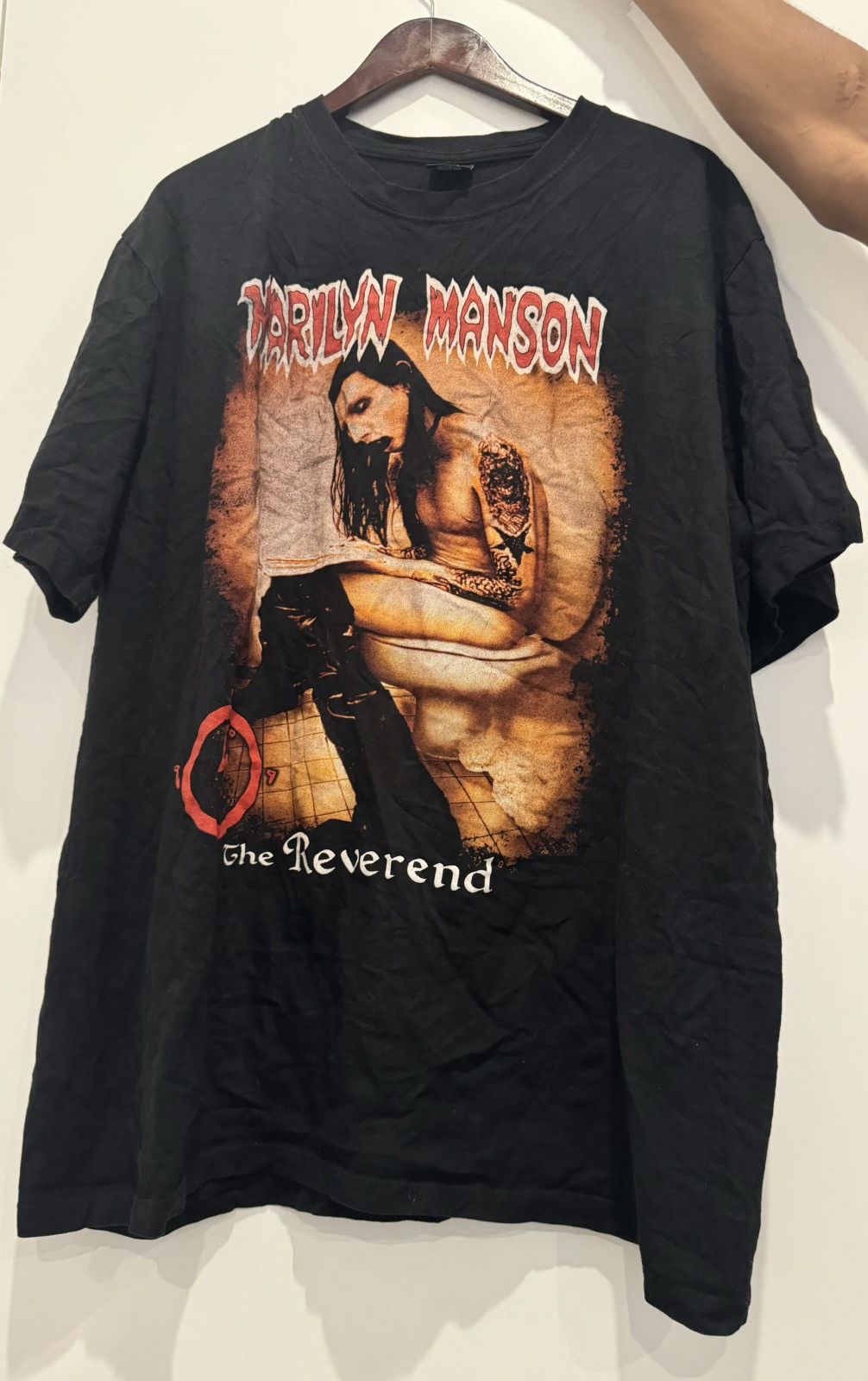 Original Vintage Marilyn Manson The Reverend Shirt toilet