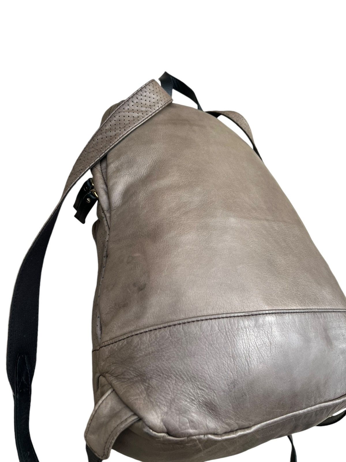 Leather Sot Japan Muddy Dirty Patina Napa Leather Backpack Bag Size ONE SIZE - 11 Thumbnail