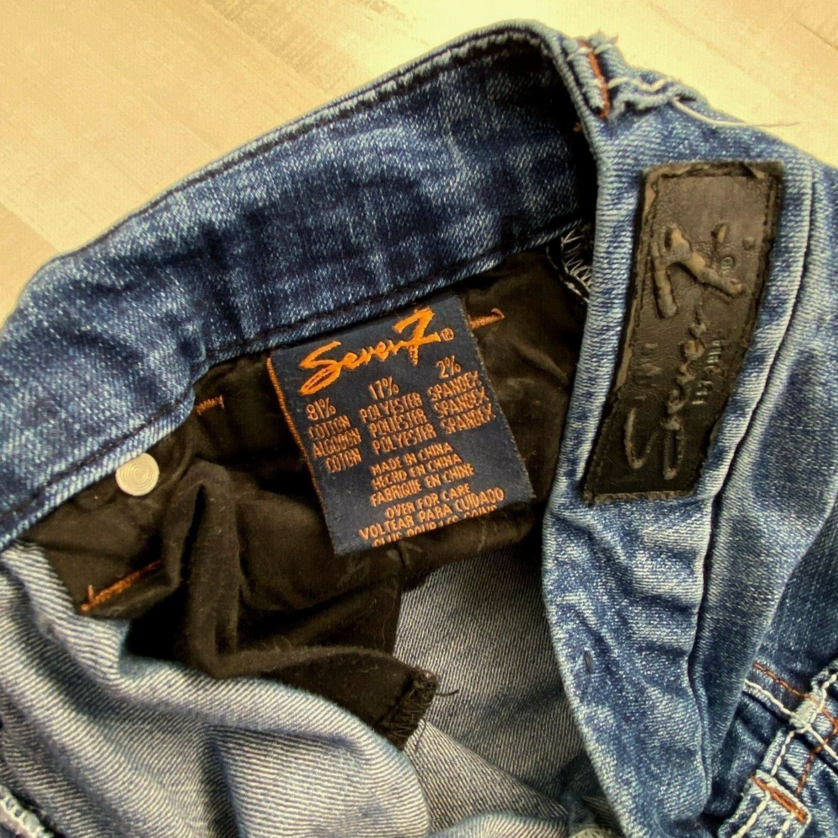 Vintage Seven7 Womens Bootcut Jeans 10 Extra Large 29x28 Mid Rise Medium Wash Embellished Pockets Size 32" / US 10 / IT 46 - 5 Thumbnail