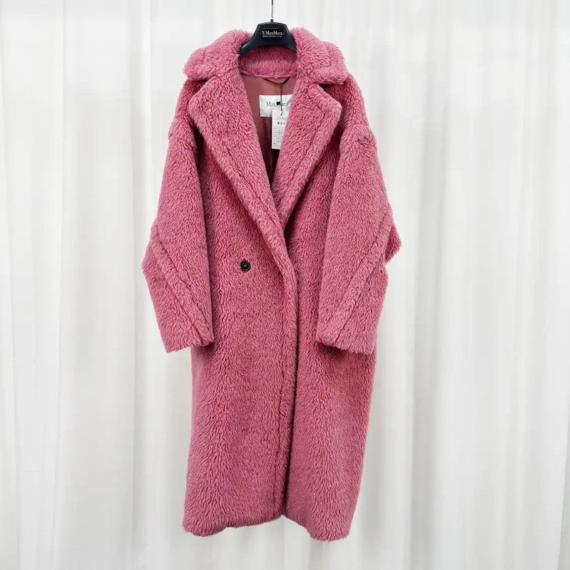 Max Mara MaxMara Pink Alpaca Wool Long Coat 0089 Size S / US 4 / IT 40 - 1 Thumbnail