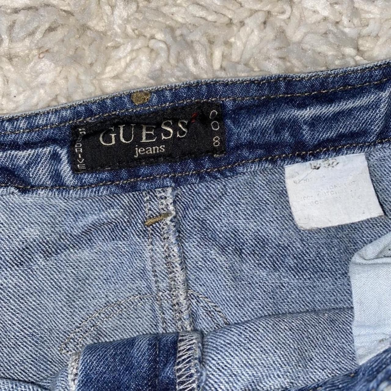 Guess GUESS JEANS y2k Distressed Raw Hem Denim Mini Skirt Size 27" / US 4 / IT 40 - 3 Thumbnail