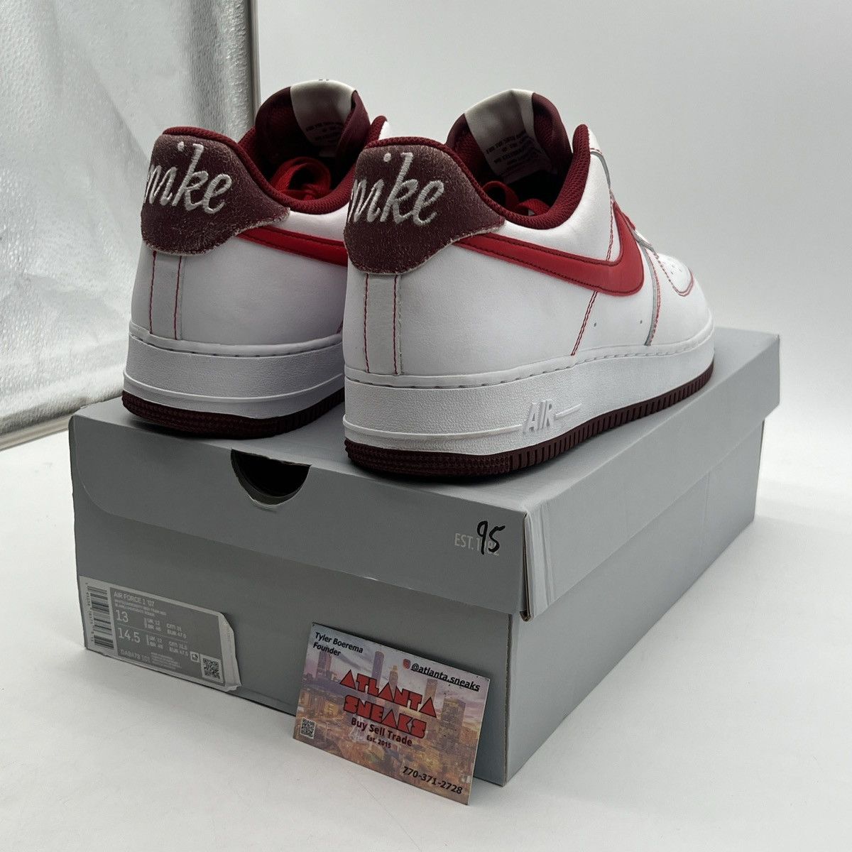 Air Force 1 white university red