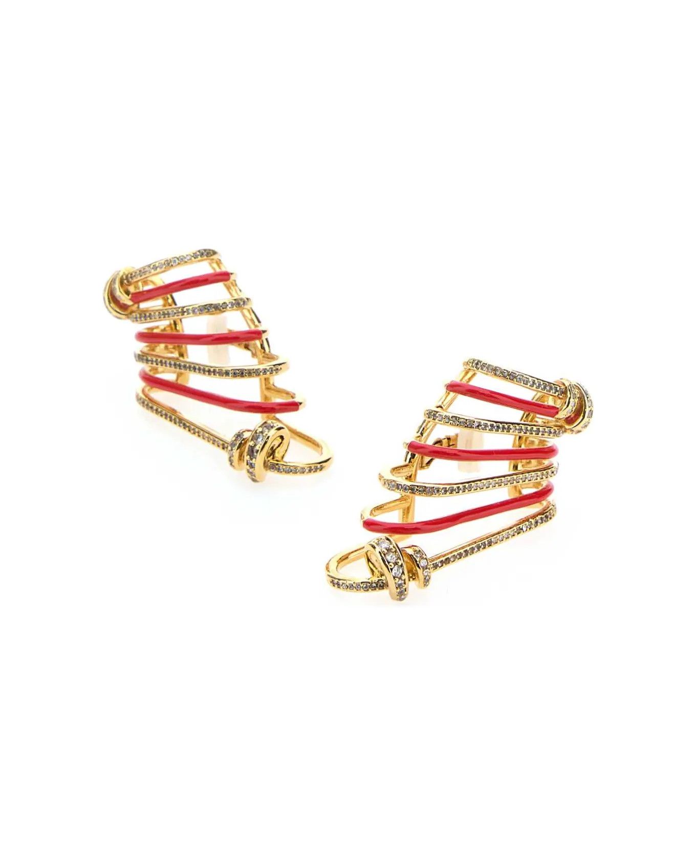 Fendi o1loc1c1225 Size: OS/Two-tone Metal Ear Cuff in Golden Size ONE SIZE - 2 Thumbnail