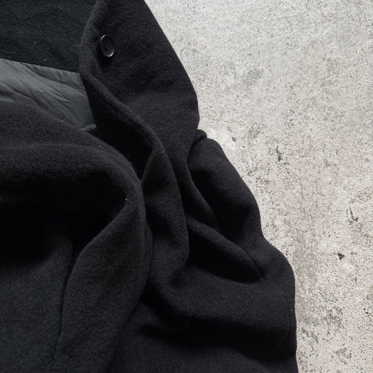 Other Carla Carini Italy Women Black Long Wool Coat Jacket Classic Size L / US 10 / IT 46 - 6 Thumbnail