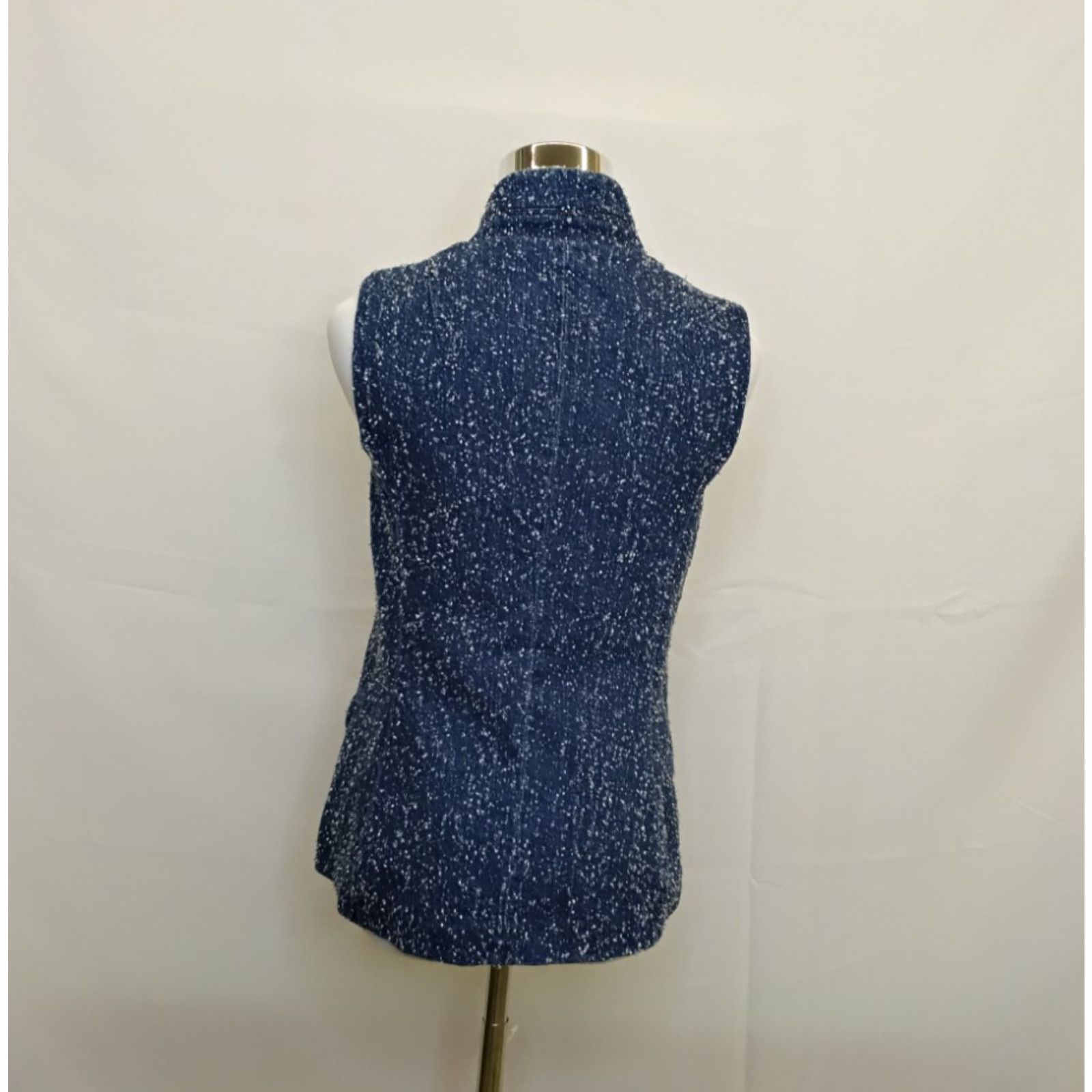 Rag & Bone Rag & Bone Slade Vest Women's 2 Blue Tweed Sleeveless Top Size XS / US 0-2 / IT 36-38 - 3 Thumbnail