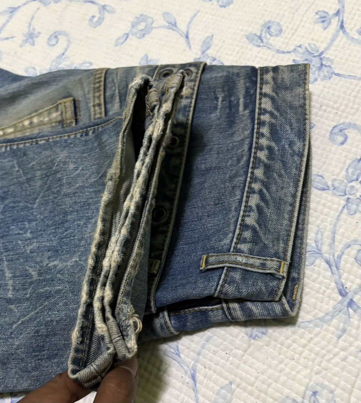 Japanese Brand Japanese Antgauge Double Waist Jeans Streetwear Denim Size US 31 - 16 Thumbnail
