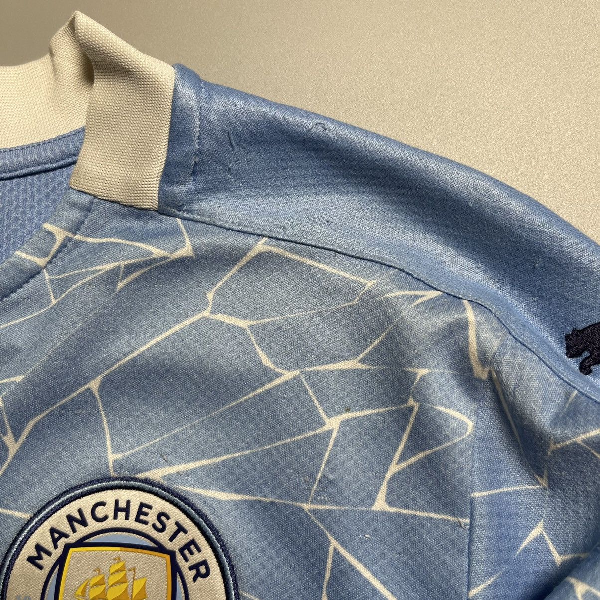 Puma × Vintage MAN CITY PUMA 2020/2021 FOOTBALL HOME JERSEY #10 AGUERO Size US M / EU 48-50 / 2 - 11 Thumbnail
