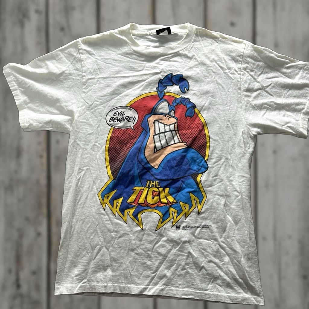 Doublet VINTAGE Changes By Together The Tick Face Graphic Evil Ways Mens L T-Shirt White Double-Sided Short Sleeve Crew Neck 2-Sided Graphic Stitch Size US L / EU 52-54 / 3 - 1 Thumbnail