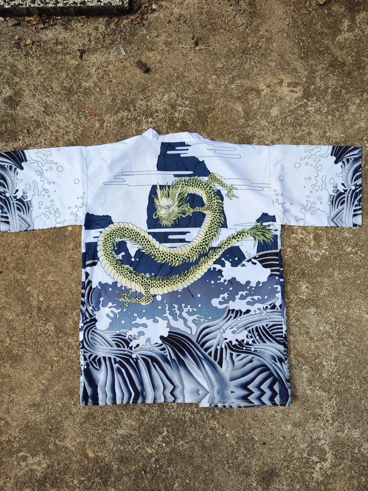 Japanese Brand Anhelon Dragon Kimono Jacket – Wave & Mountain Print Size US L / EU 52-54 / 3 - 1 Thumbnail