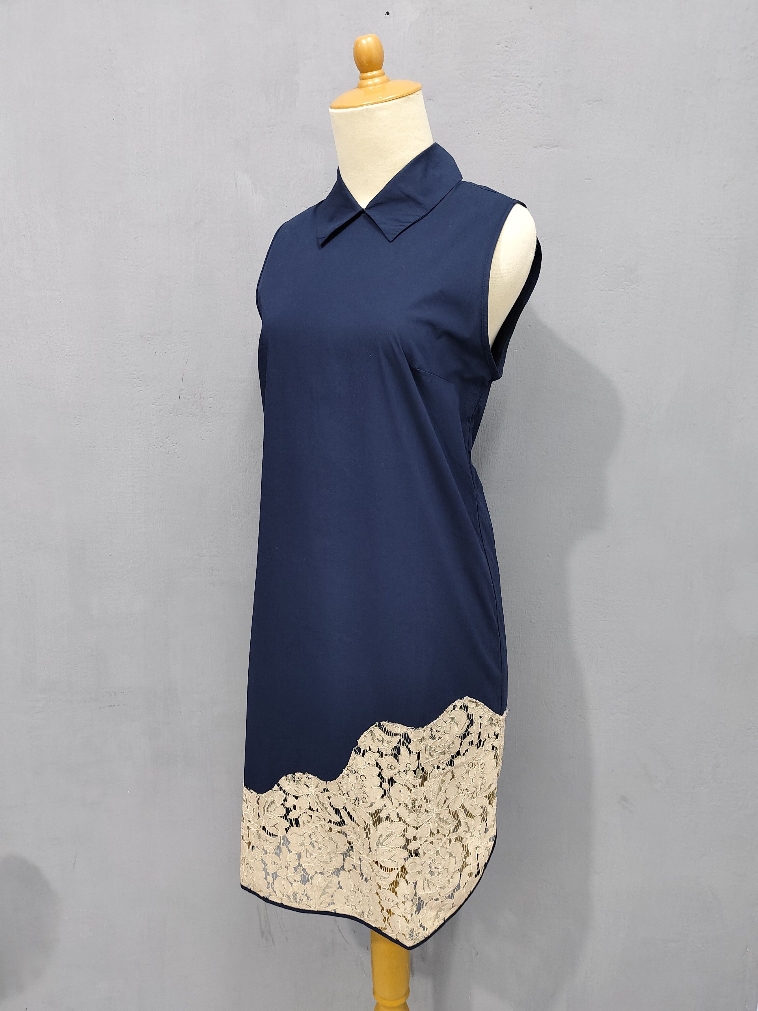 MSGM MSGM 🇮🇹 Minimalist Contrast Lace Sleeveless Dress Size M / US 6-8 / IT 42-44 - 4 Thumbnail