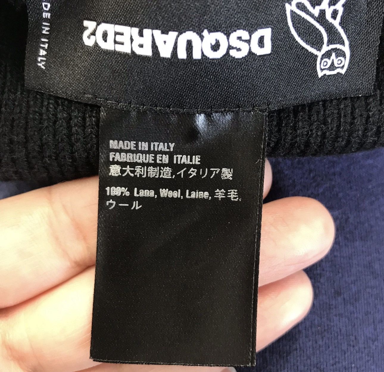 Dsquared2 X DRAKE OVO CAPSULE EMBELLISHED WOOL KNIT BEANIE Size ONE SIZE - 5 Thumbnail