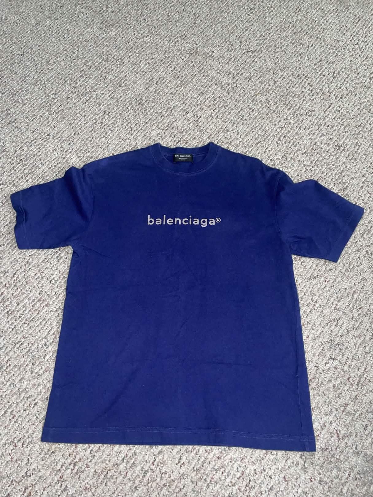 Balenciaga Balenciaga Blue T Shirt Size US XS / EU 42 / 0 - 1 Thumbnail
