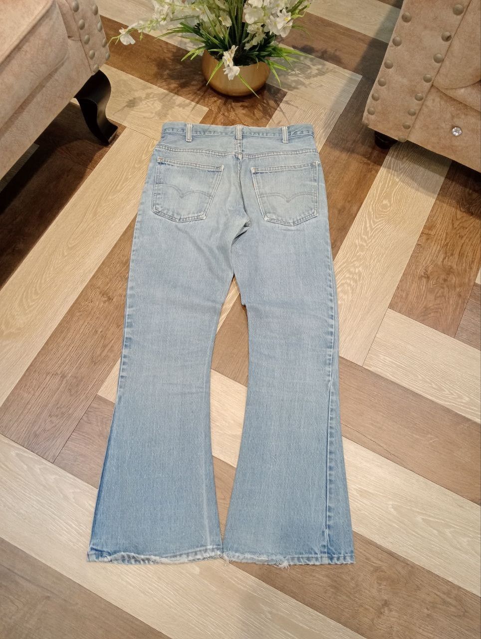 Levi's Vintage Clothing LEVI'S VINTAGE ORANGE TAG BLUE DENIM FLARED PANTS Size US 31 - 11 Thumbnail