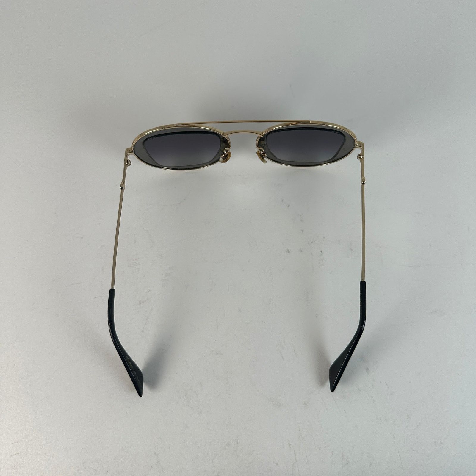 Gucci Gucci Gold Frame Circle Lense Glasses Size ONE SIZE - 7 Thumbnail