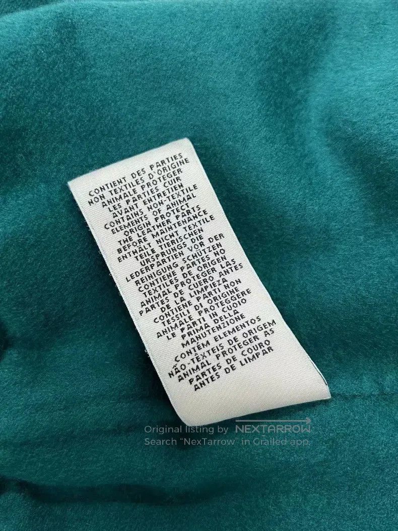 Hermes Hermes Black and green striped print cashmere coat Size XS / US 0-2 / IT 36-38 - 6 Thumbnail