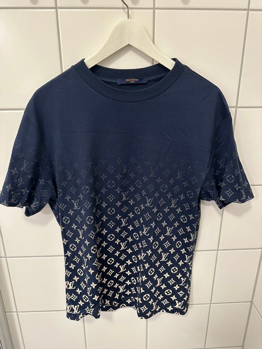 Louis Vuitton LVSE Monogram Gradient Short Sleeve Tee Shirt Blue