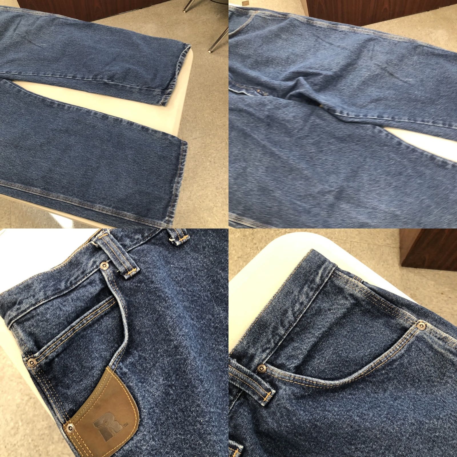 Wrangler Wrangler RIGGS Workwear Jeans Denim Carpenter 44x31.5 Blue 5-Pocket Regular Straight High Rise Mens Jeans Size US 44 / EU 60 - 9 Thumbnail