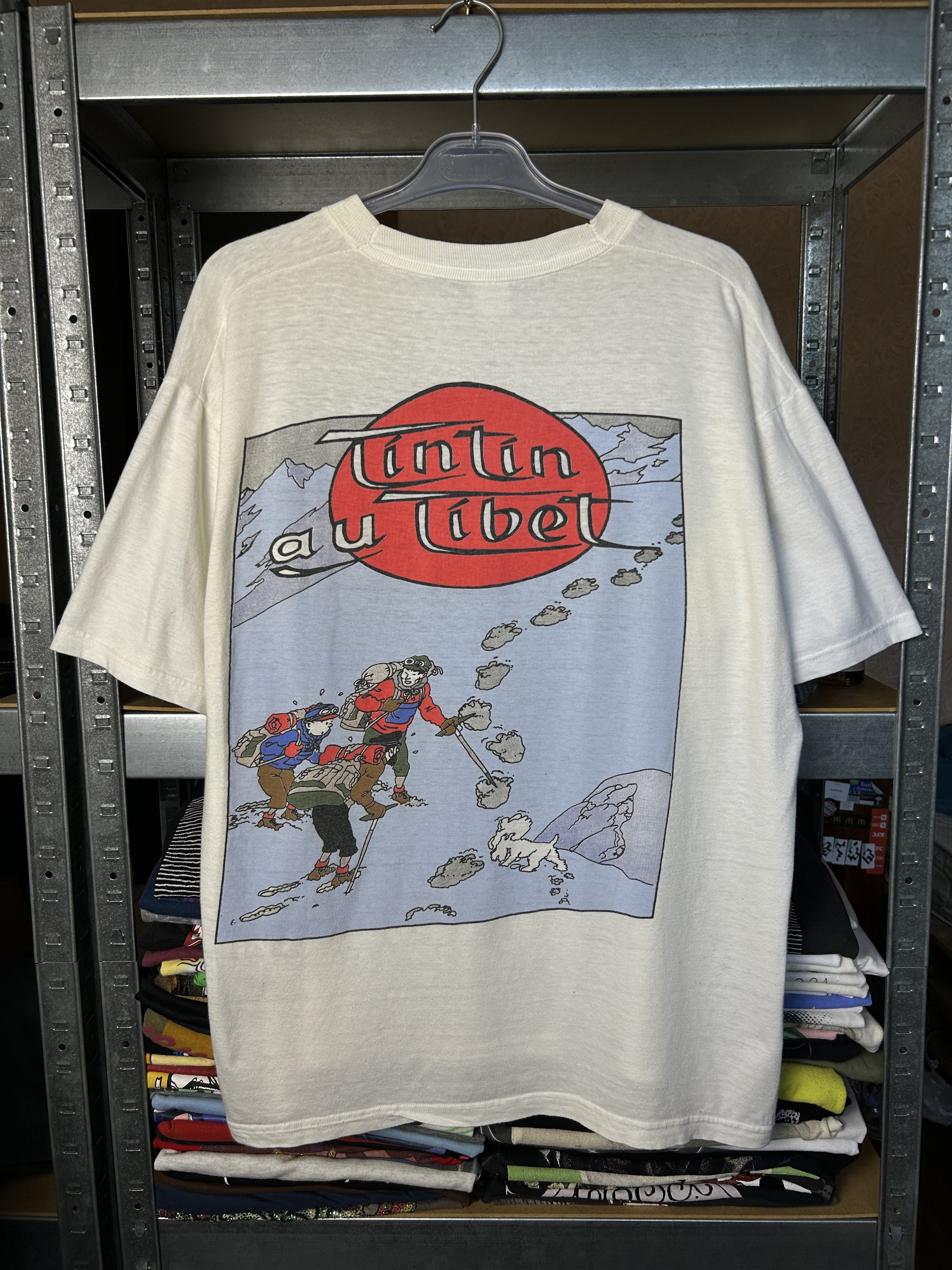 Cartoon Network Vintage 90s Adventures of Tintin in Tibet Cartoon T-shirt Size US XL / EU 56 / 4 - 1 Thumbnail