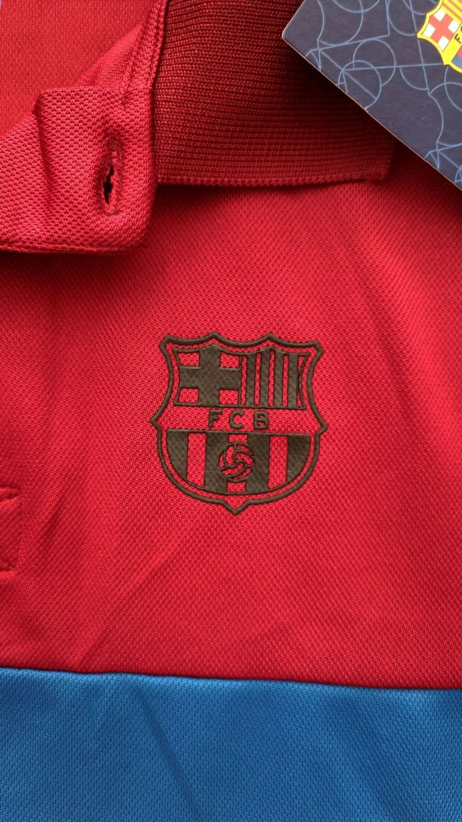 Other FC BARCELONA OFFICAL "URBAN" POLO SHIRT - Maroon/Blue - NWT Size US L / EU 52-54 / 3 - 6 Thumbnail