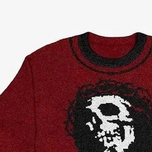 Other Gothic Skeleton Graphic Knit Sweater Size US L / EU 52-54 / 3 - 3 Thumbnail