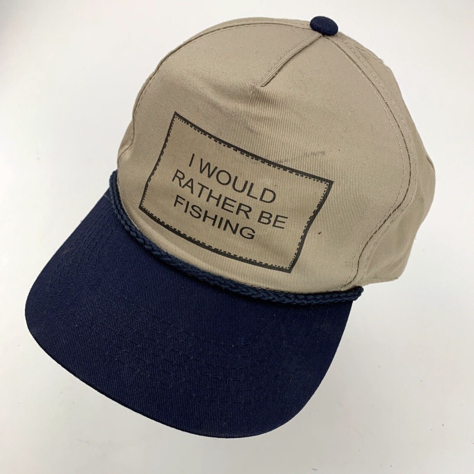 Bally I Would Rather Be Fishing Ball Cap Hat Snapback Baseball