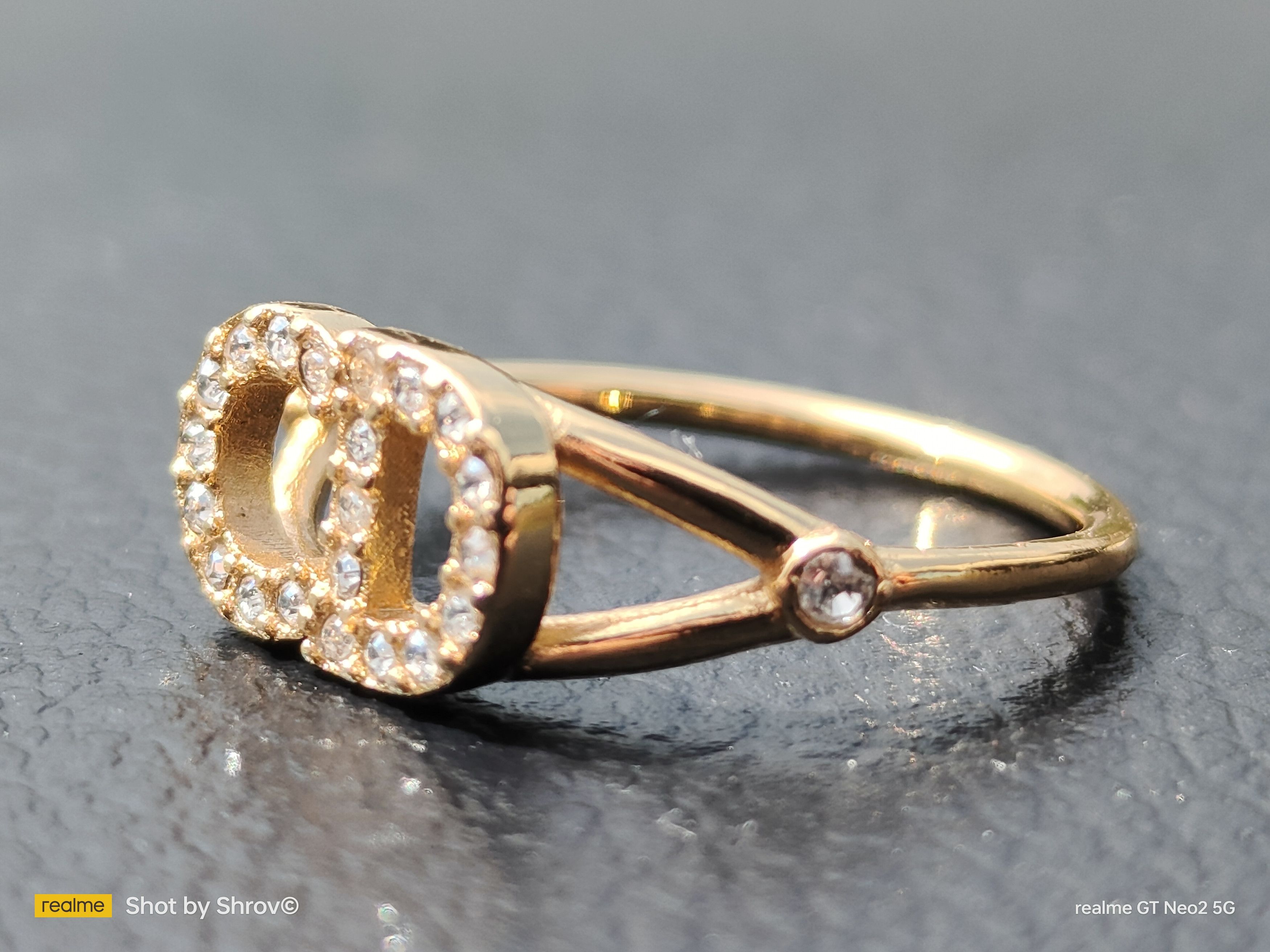 Dior DIOR Clair D Lune Ring Gold-Finish Metal and White Crystals Size ONE SIZE - 10 Thumbnail