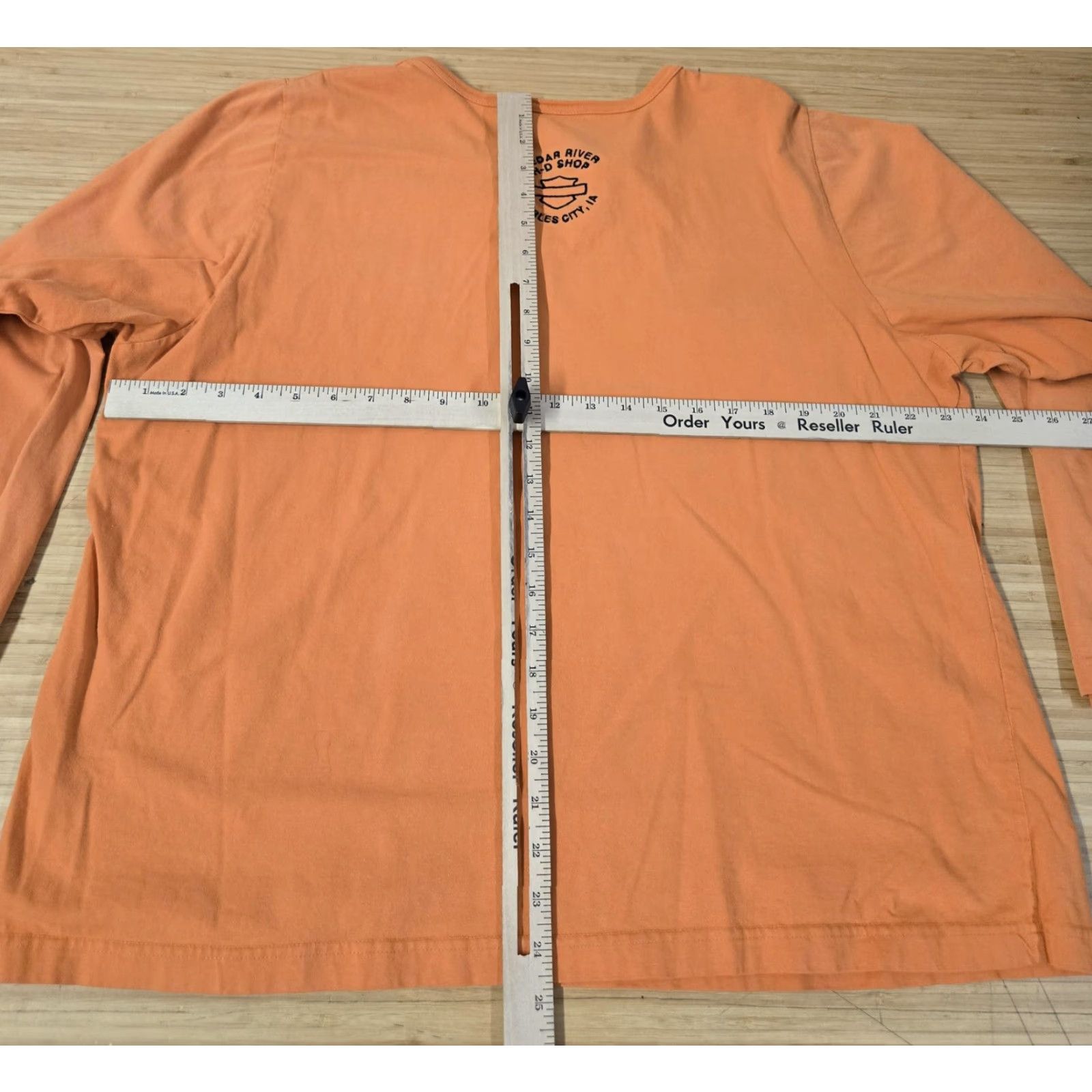 Harley Davidson VINTAGE Harley-Davidson Shirt Womens XL Long Sleeve Live to Ride 2003 Orange Graphic Print Mens? Size M / US 6-8 / IT 42-44 - 6 Thumbnail